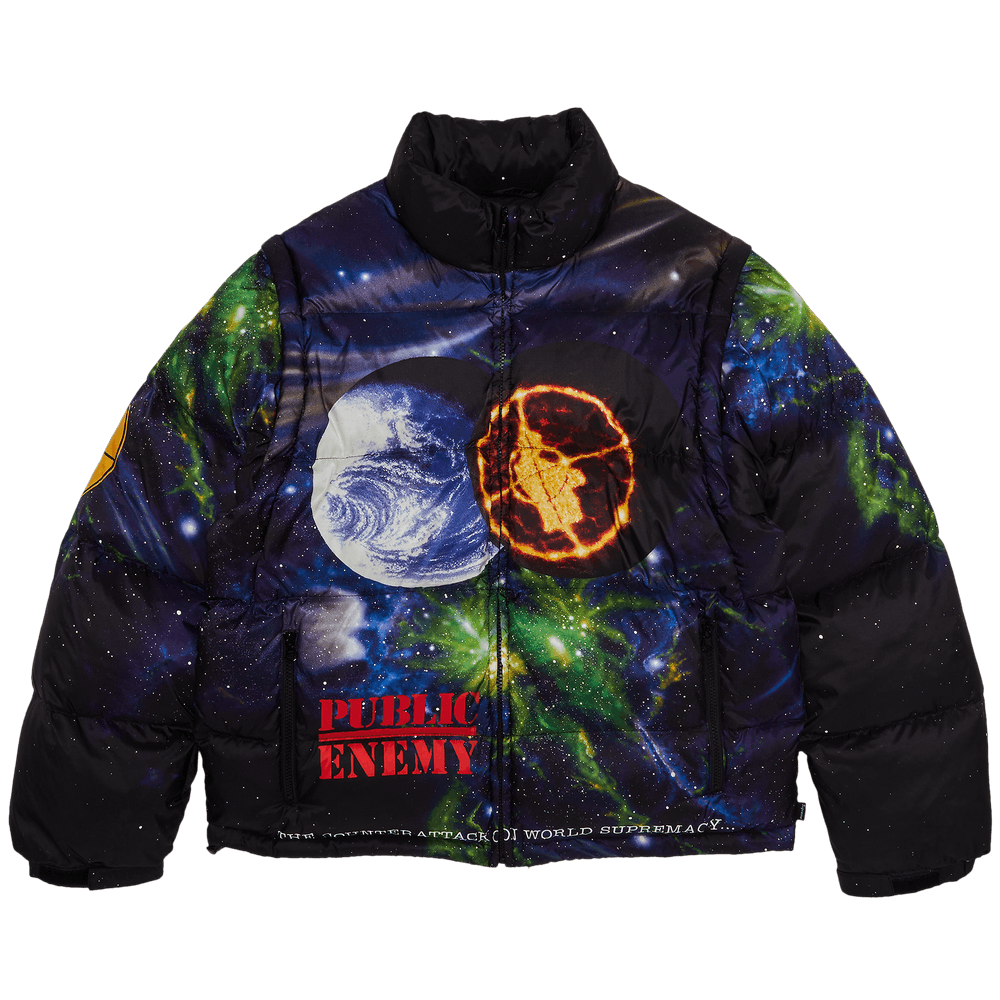 Buy Supreme x Public Enemy x Undercover Puffer Jacket 'Black