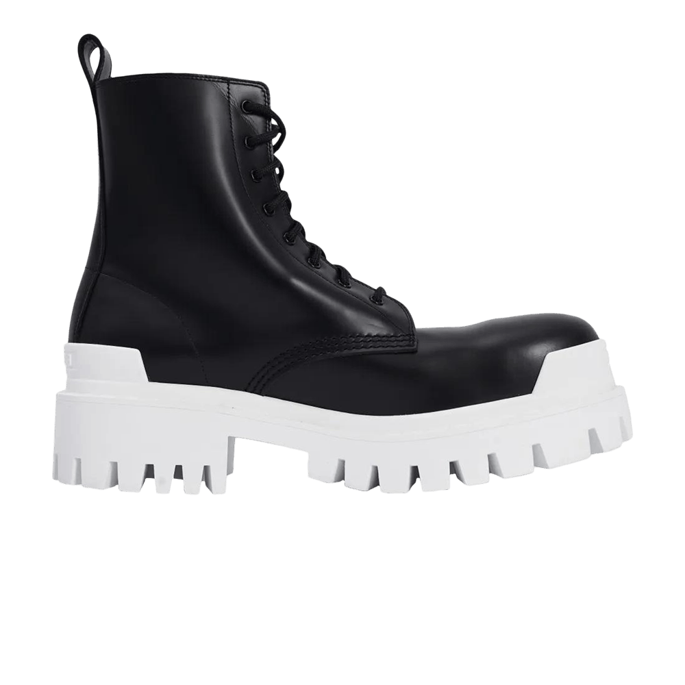 Balenciaga Wmns Strike Lace-Up Boot 'Black White'