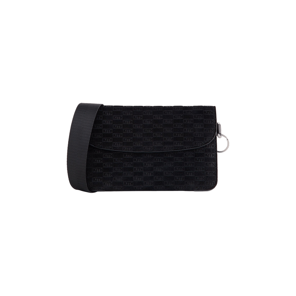 Buy Kith Monogram Suede Envelope K20 Bag 'Black' - KHM040236 001