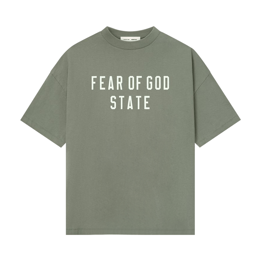 Buy Fear of God Essentials 90's Tee 'Moss' - 125SP254477F | GOAT