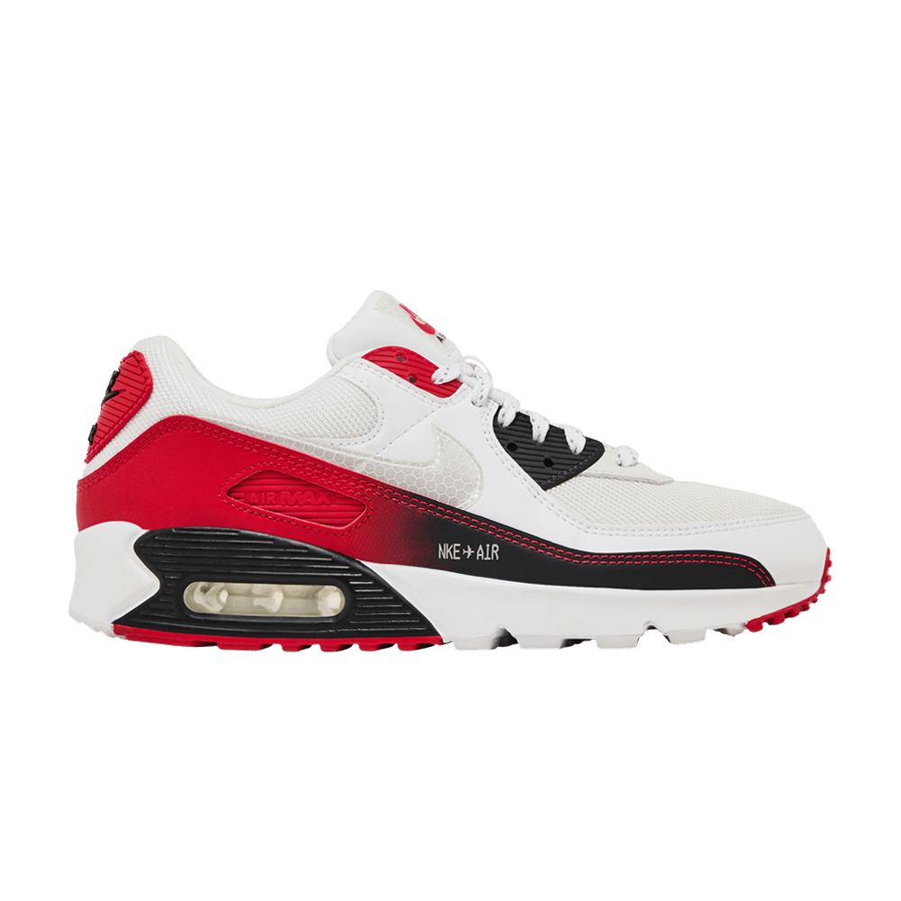 nike air max 90 white and university red