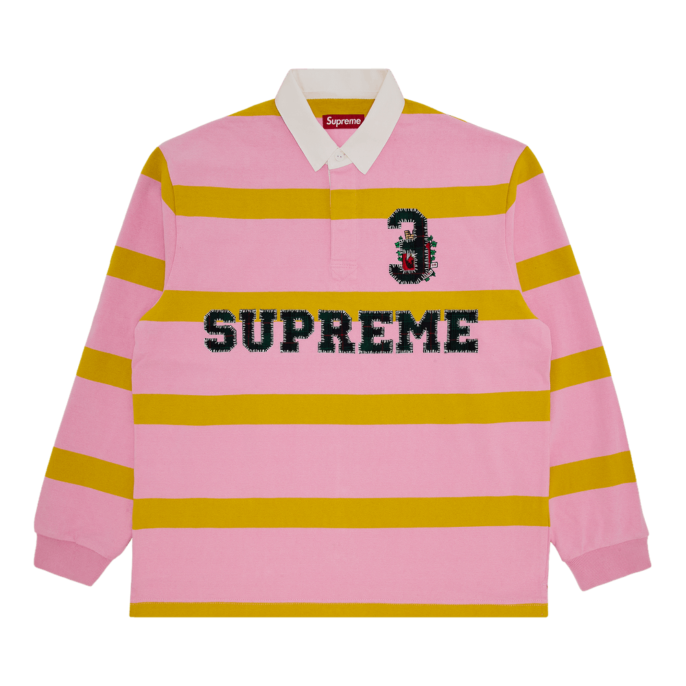 Buy Supreme Stripe Rugby 'Pink' - FW25KN10 PINK | GOAT