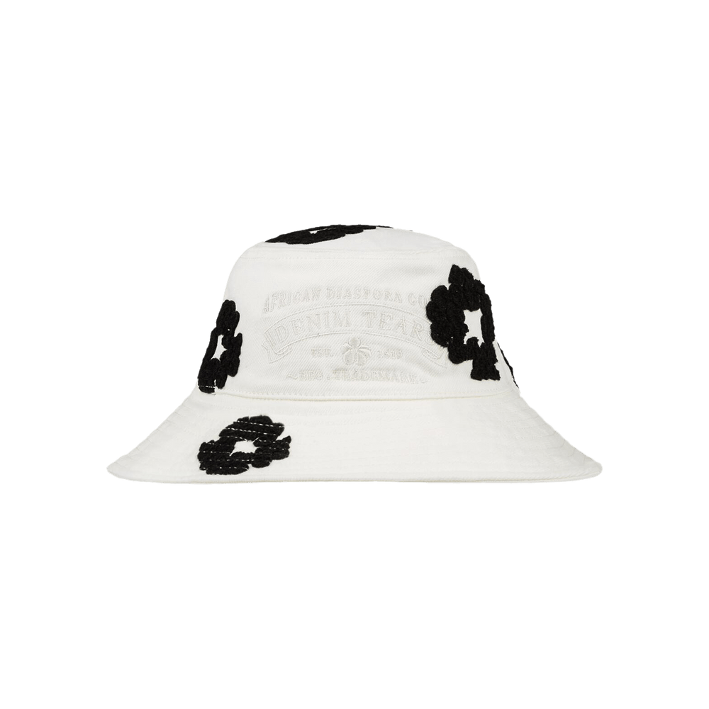 Buy Denim Tears Denim Cotton Wreath Bucket Hat 'White' - 05650
