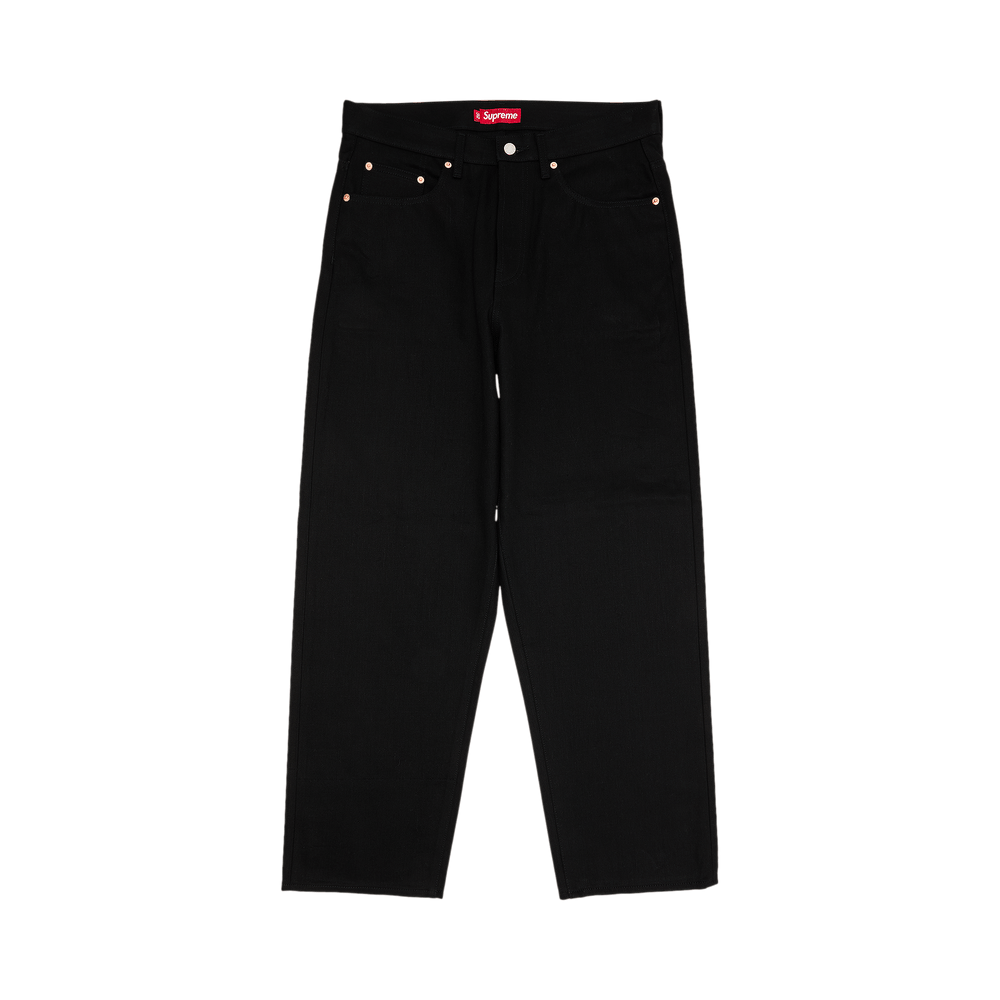 Buy Supreme Baggy Selvedge Jean 'Rigid Black' - FW25P26 RIGID