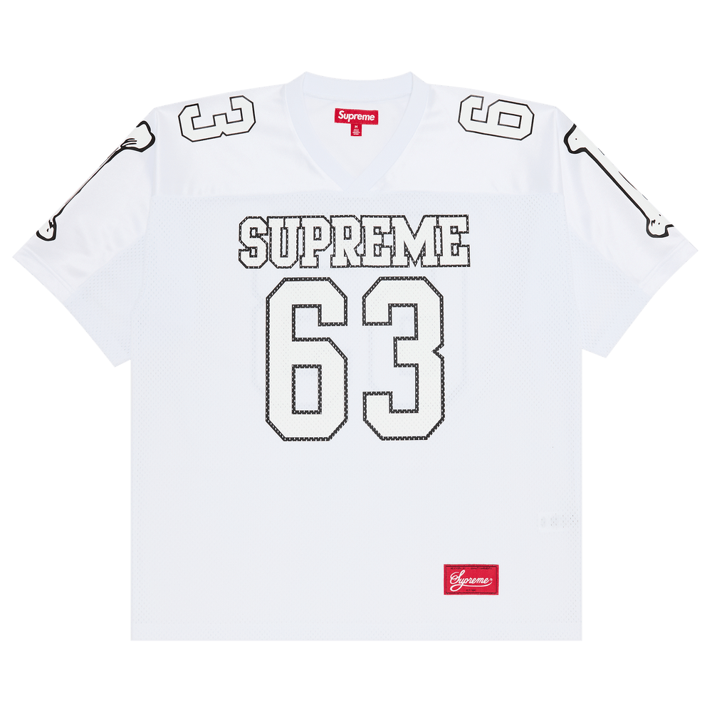 Supreme Bones Football Jersey 白 M Supreme Bones Football Jersey White FW25 – UniqueHype