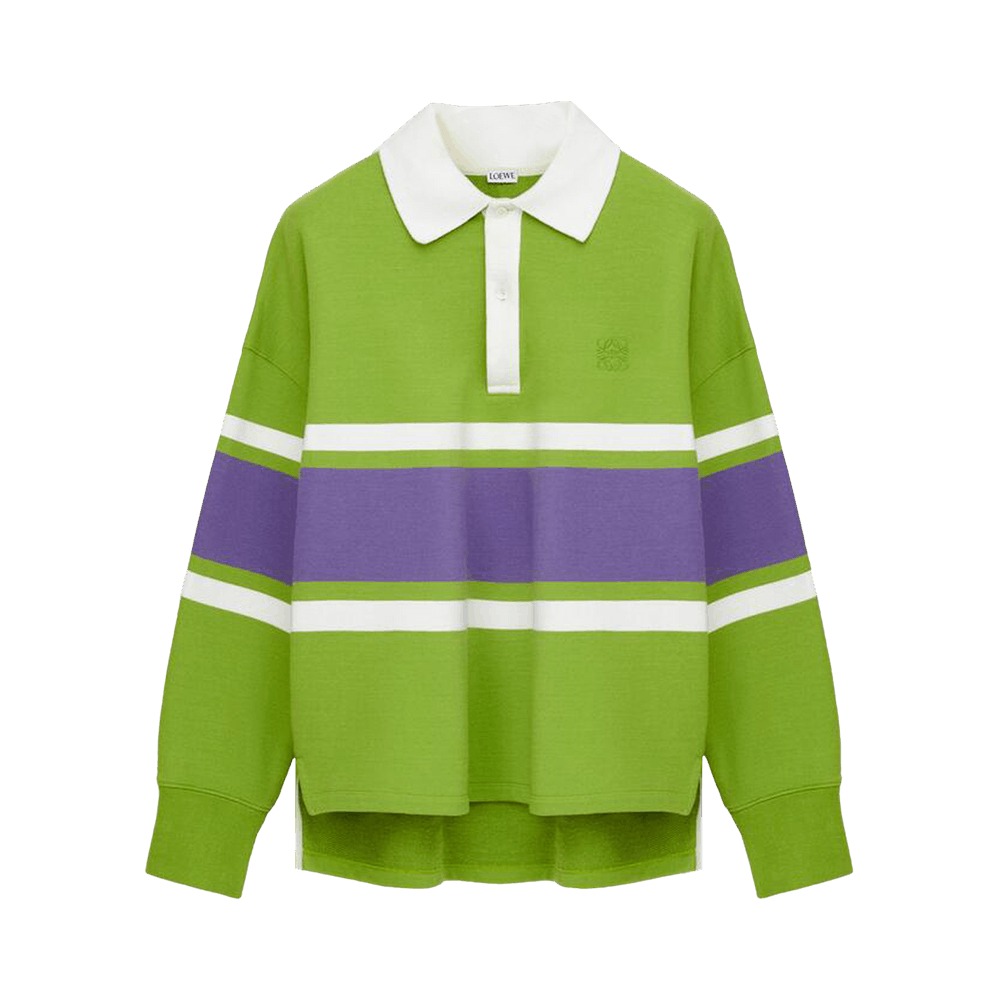 Buy Loewe Long-Sleeve Polo 'Green/Purple' - H526Y23X76 4106 | GOAT