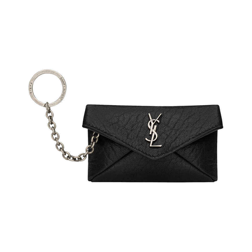 Buy Saint Laurent Cassandre Envelope Key Case In Grained Leather