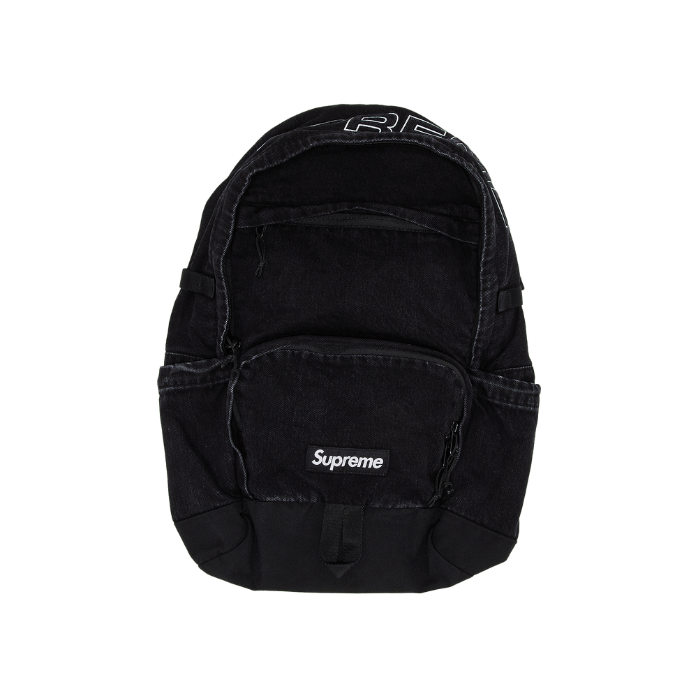 【新品】Supreme Denim Backpack Black Denim Backpack - Shop - Supreme
