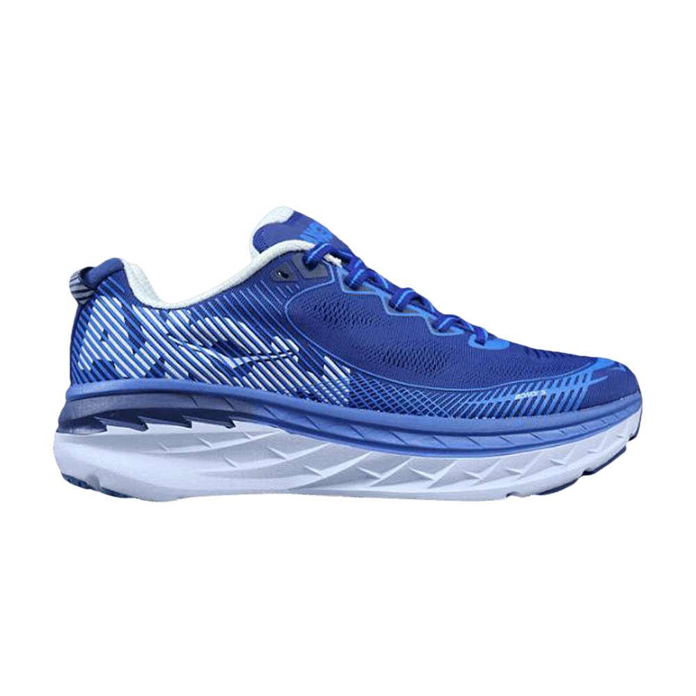 Hoka Bondi 5 Blueprint White