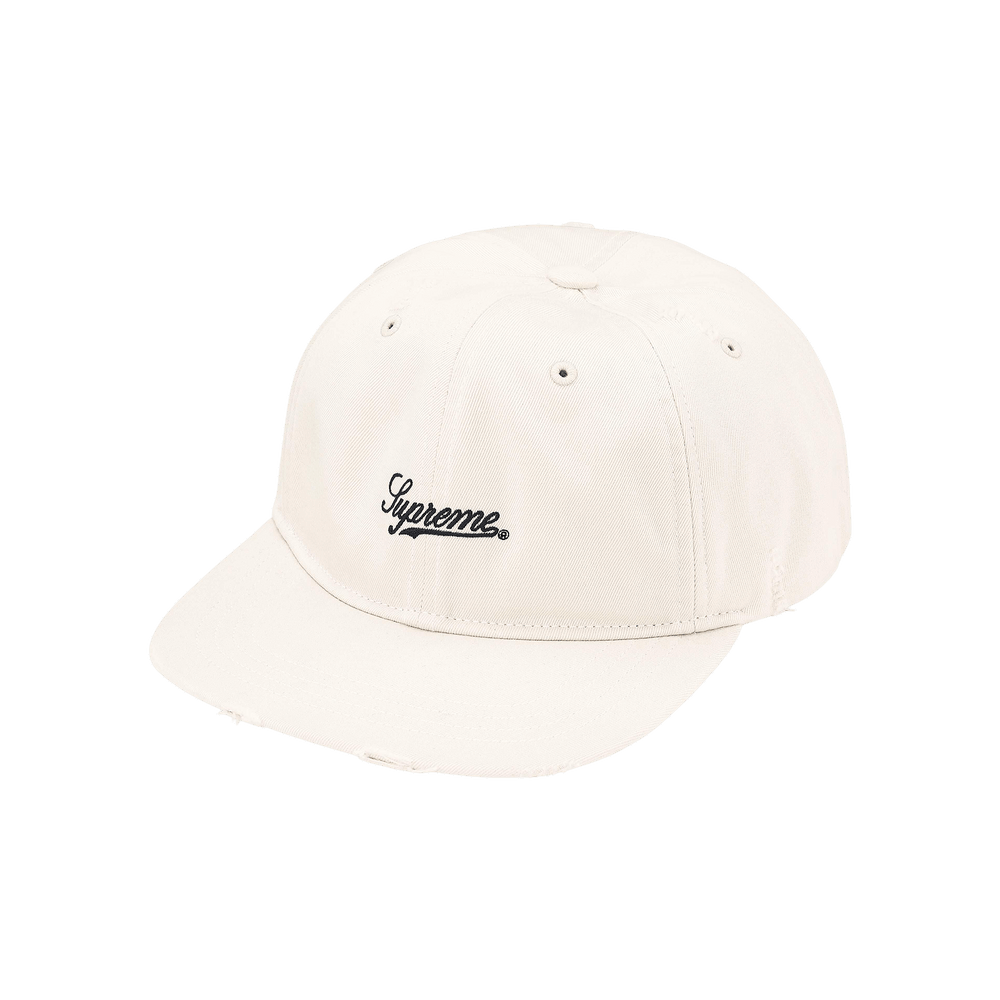 Buy Supreme Distressed Script 6-Panel 'Stone' - FW25H9 STONE | GOAT CA