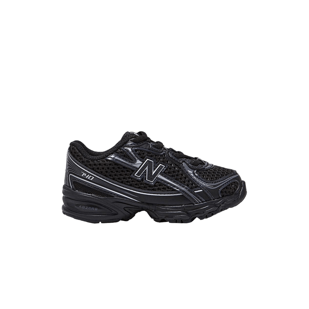 Buy New Balance 740 Bungee Lace Toddler 'Black Silver Metallic