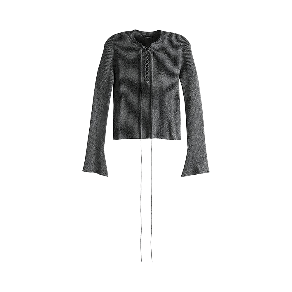 Buy Ann Demeulemeester Fanja Cropped Laced Up Serafino Sweater