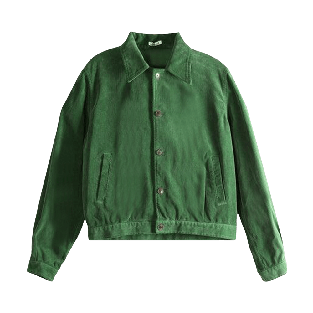 Buy Auralee Pigment Dyed Finx Corduroy Blouson Jacket 'Forest