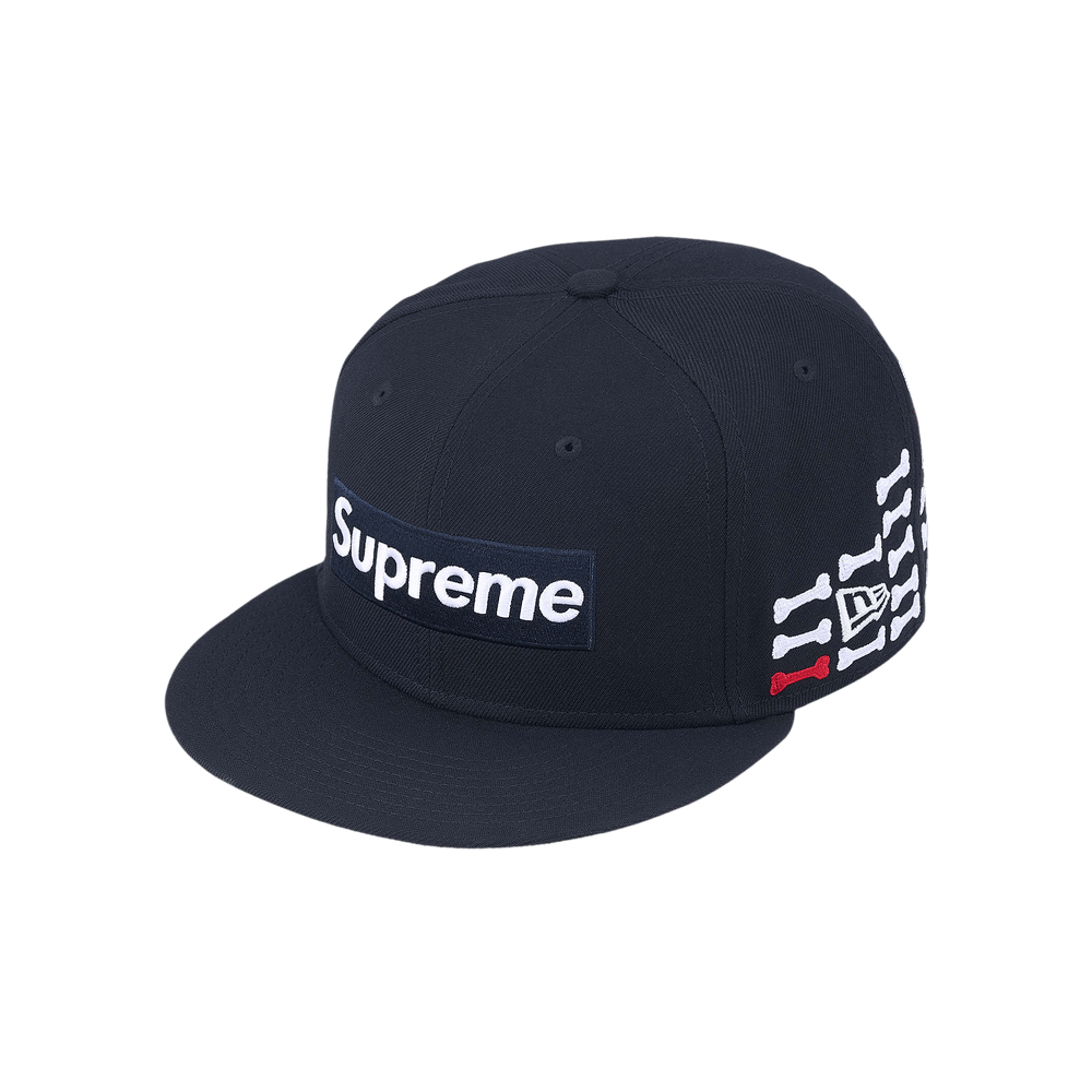 Buy Supreme Bones Box Logo New Era 'Navy' - FW25H46 NAVY | GOAT