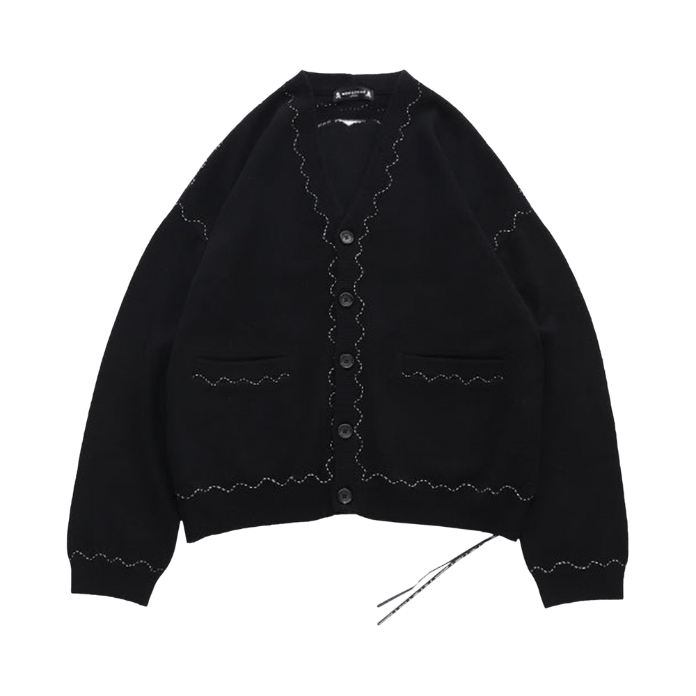 Buy Mastermind Japan Hand Stitch Cardigan 'Black' - MJ25E15 KN010