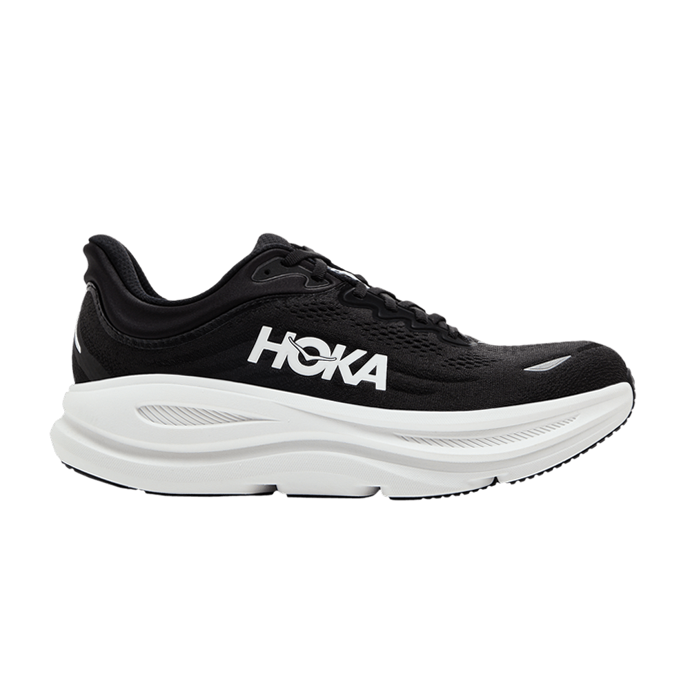 HOKA Bondi 9 2E Wide Black White