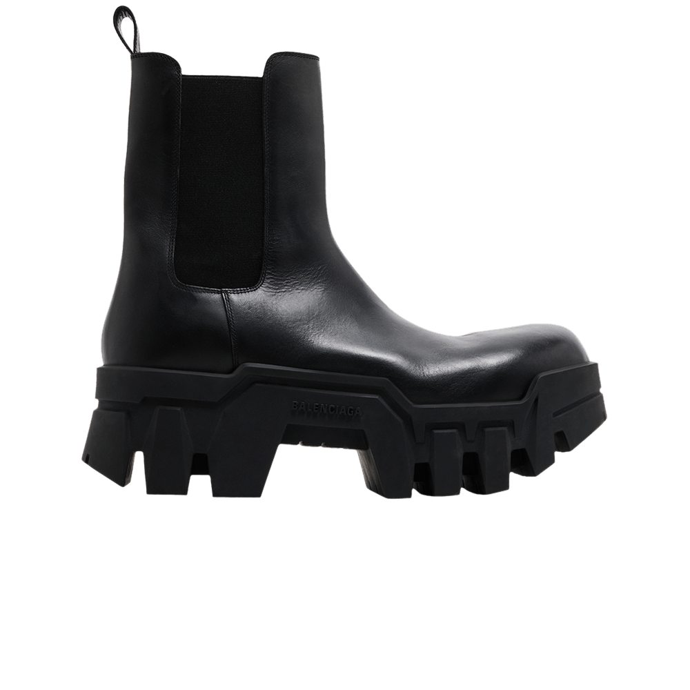 balenciaga バレンシアガ bulldozer Chelsea Balenciaga Chelsea Bulldozer 80mm Boots Black Matte Calkskin
