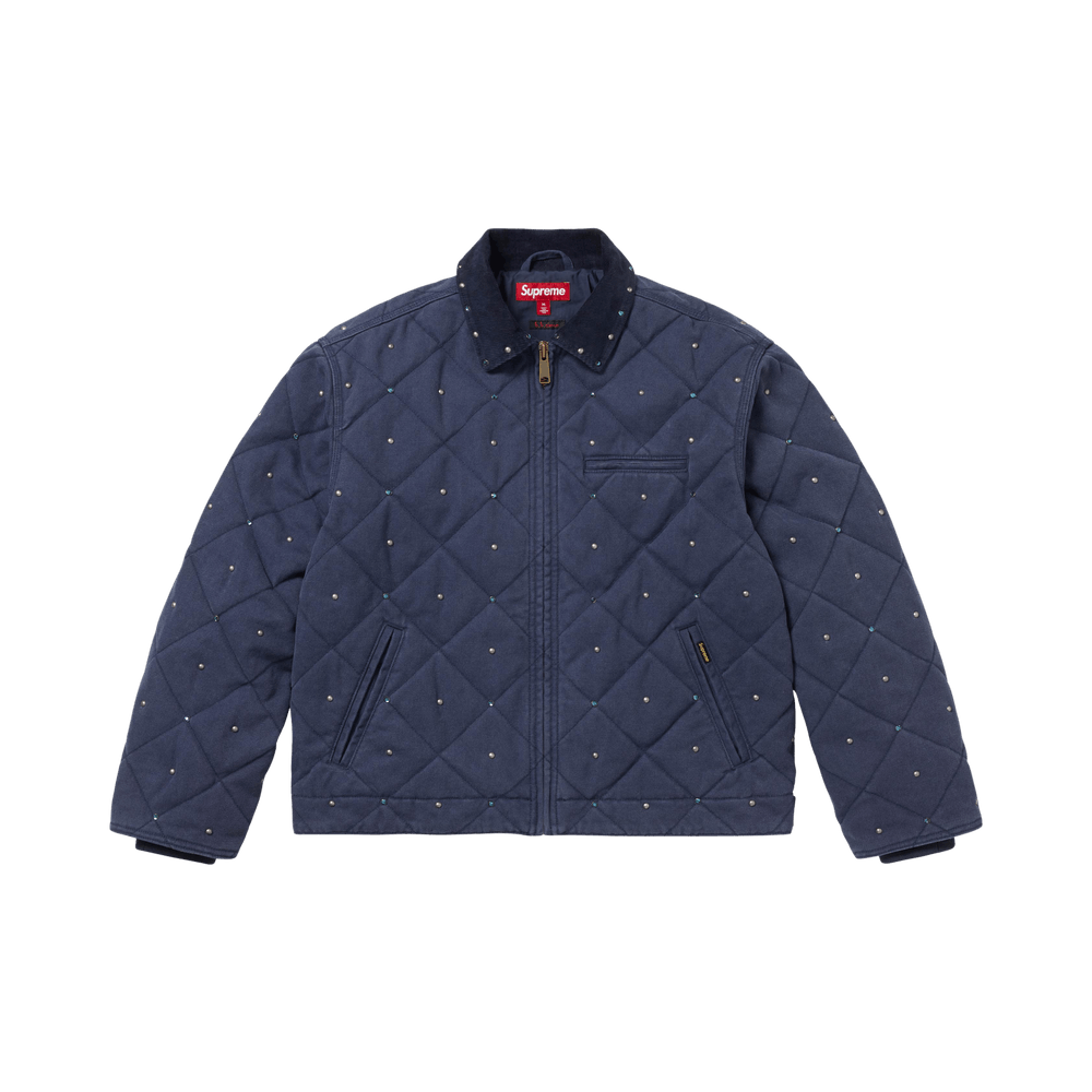 Supreme キルティングジャケット ネイビー Buy Supreme x B.B. Simon Quilted Work Jacket 'Navy' - FW25J89 NAVY