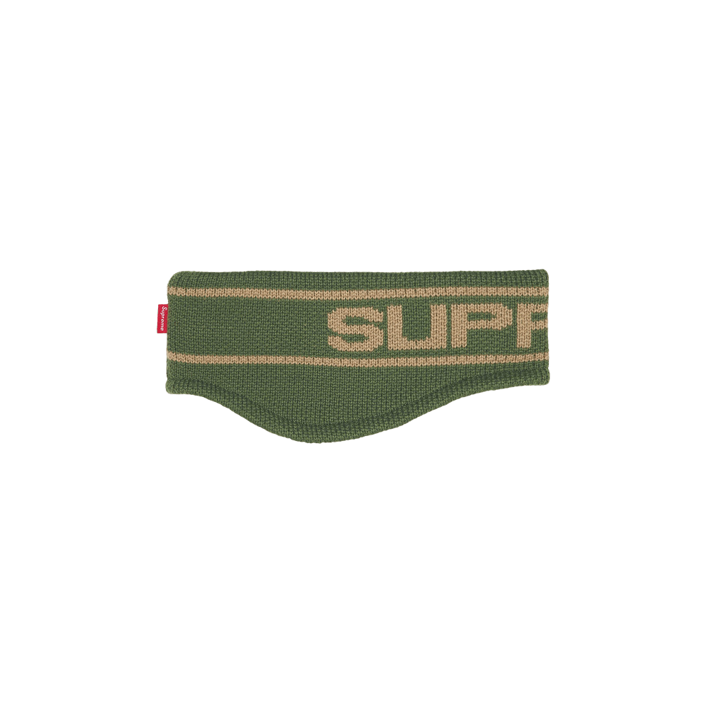Buy Supreme Contrast Logo Headband 'Olive' - FW25BN50 OLIVE | GOAT