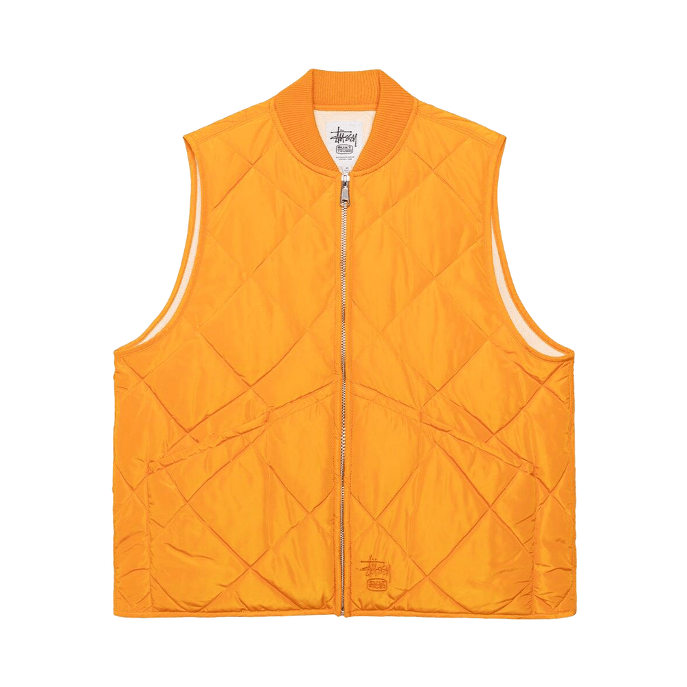 Stussy Thermal Lined Quilted Vest Orange Price in India | Culture