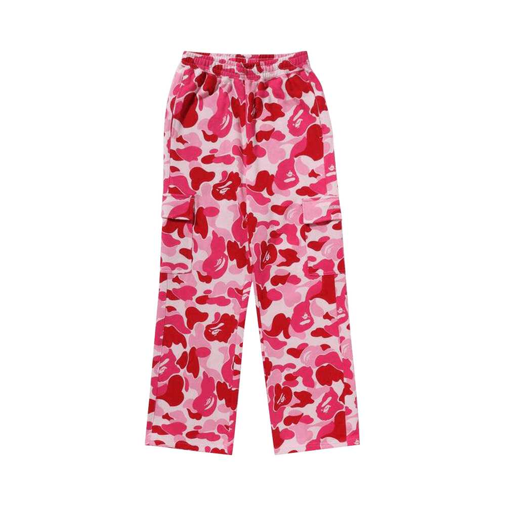 Buy BAPE ABC Camo A Bathing Ape Logo Straight Sweatpants 'Pink