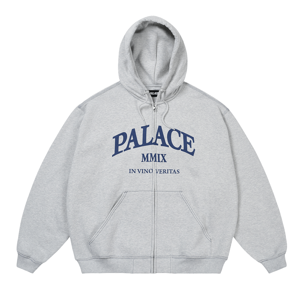 Buy Palace Triple Stitch Veritas Zip Hood 'Grey Marl' - P29CS084