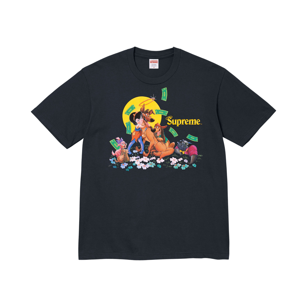 Buy Supreme All Dogs Go To Heaven Tee 'Navy' - FW25T42 NAVY | GOAT
