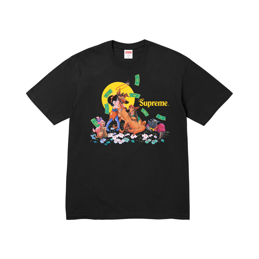 Buy Supreme All Dogs Go To Heaven Tee 'Black' - FW25T42 BLACK | GOAT