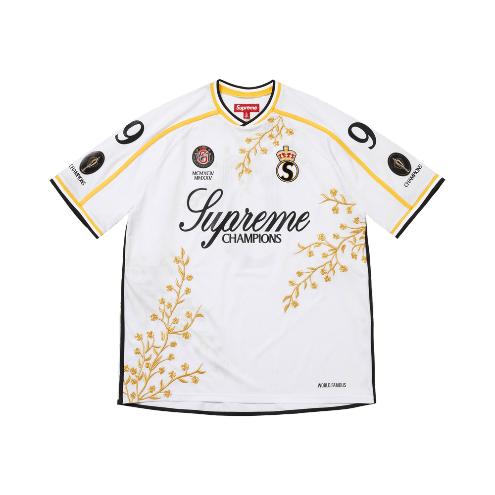 ウェア Supreme Floral Soccer Jersey white M Buy Supreme Floral Soccer Jersey 'White' - FW25KN52 WHITE | GOAT