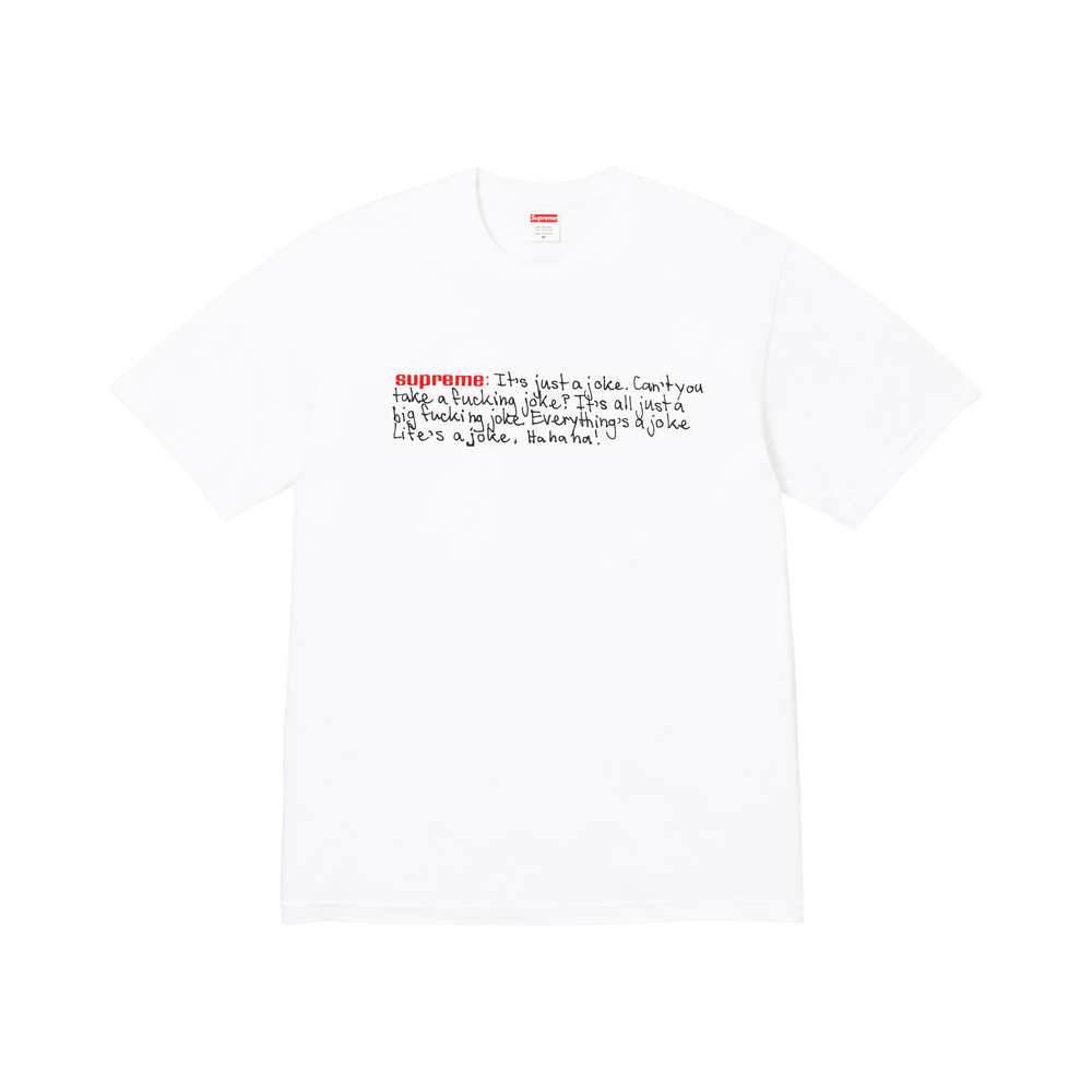 Buy Supreme Joke Tee 'White' - FW25T52 WHITE | GOAT