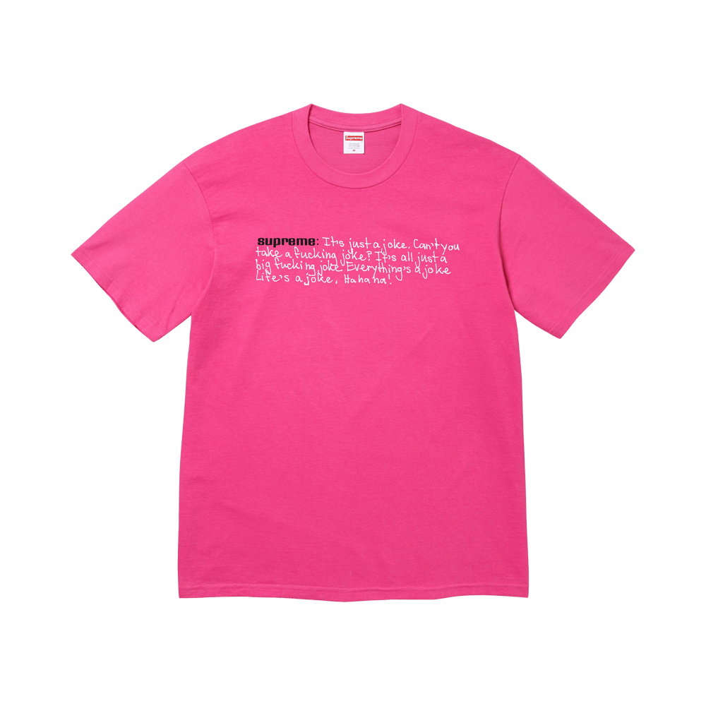 Buy Supreme Joke Tee 'Fuchsia' - FW25T52 FUCHSIA | GOAT