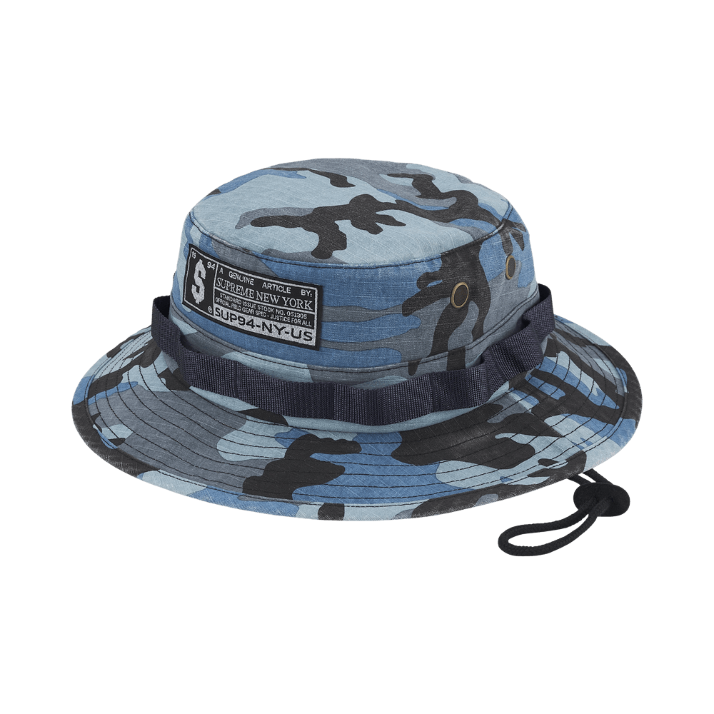 Buy Supreme Military Boonie 'Blue Camo' - FW25H59 BLUE CAMO | GOAT