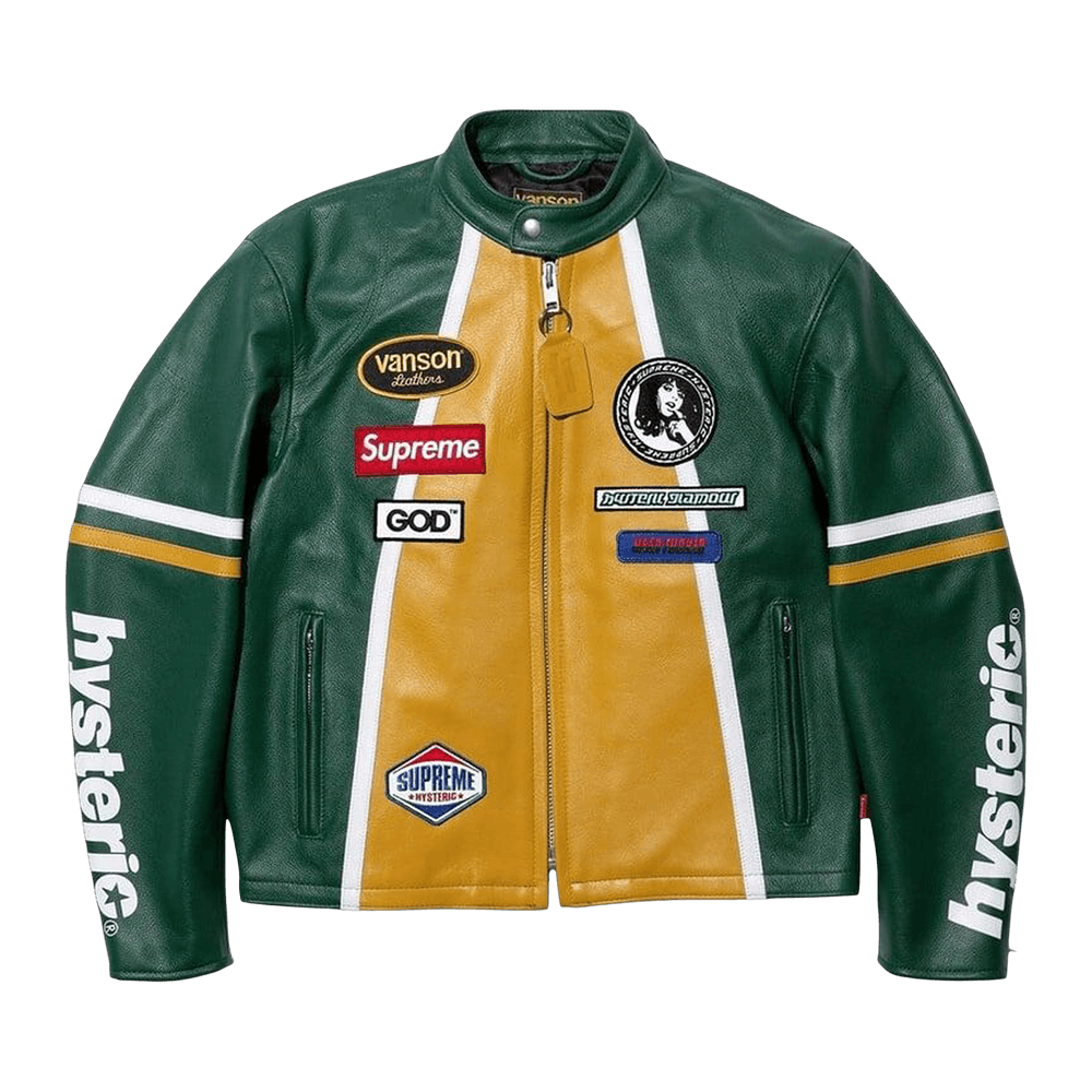 Buy Supreme x HYSTERIC GLAMOUR x Vanson Leather Jacket 'Green