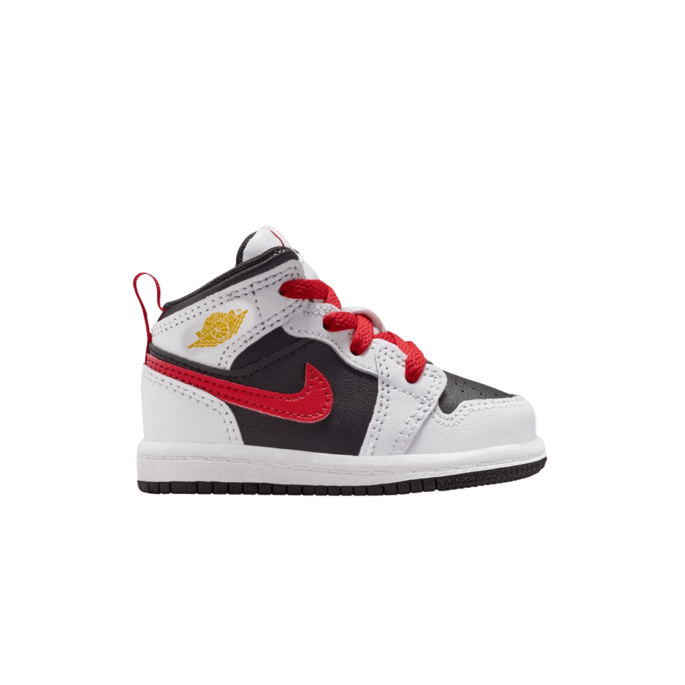Air Jordan 1 Mid Td Black White Speed Red