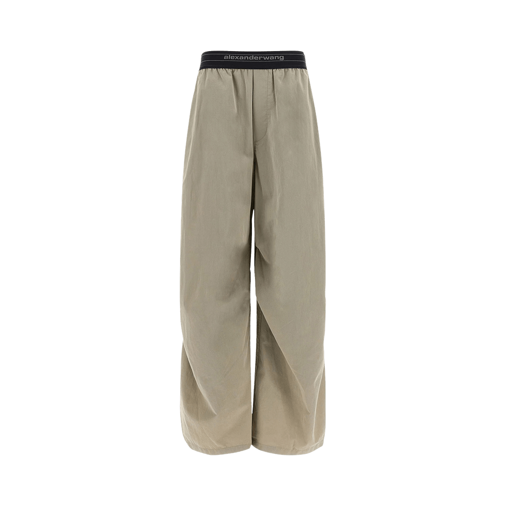 Buy Alexander Wang Mid Rise Pleated Knee Pant W/ Logo Elastic