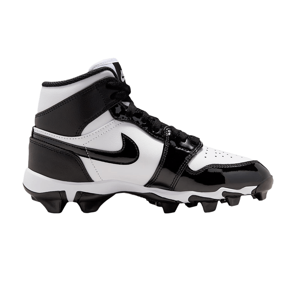 Air Jordan 1 Mid Cleats Gs White Black
