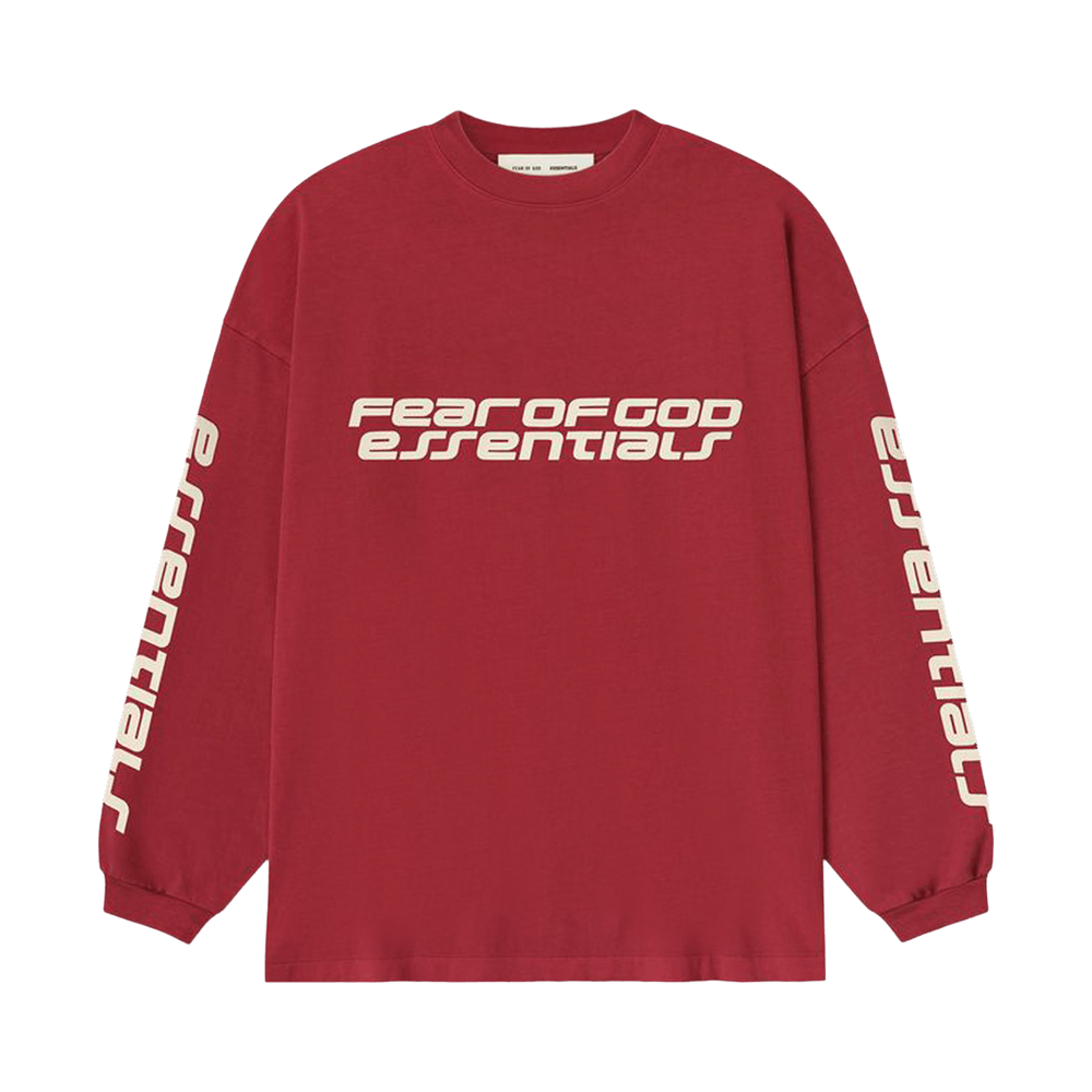 Buy Fear of God Essentials 90's Long-Sleeve Tee 'Crimson