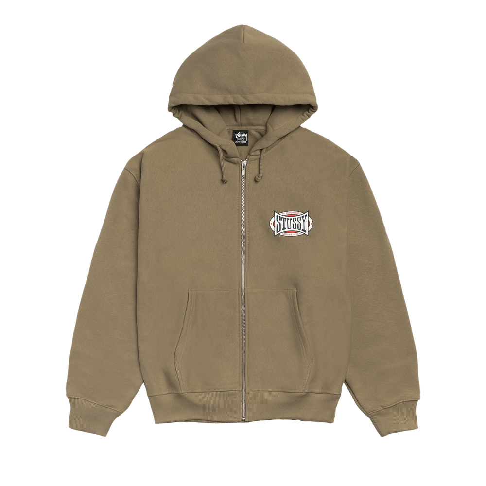 Buy Stussy Champion Oval Zip Hoodie 'Army' - 1975144 ARMY | GOAT