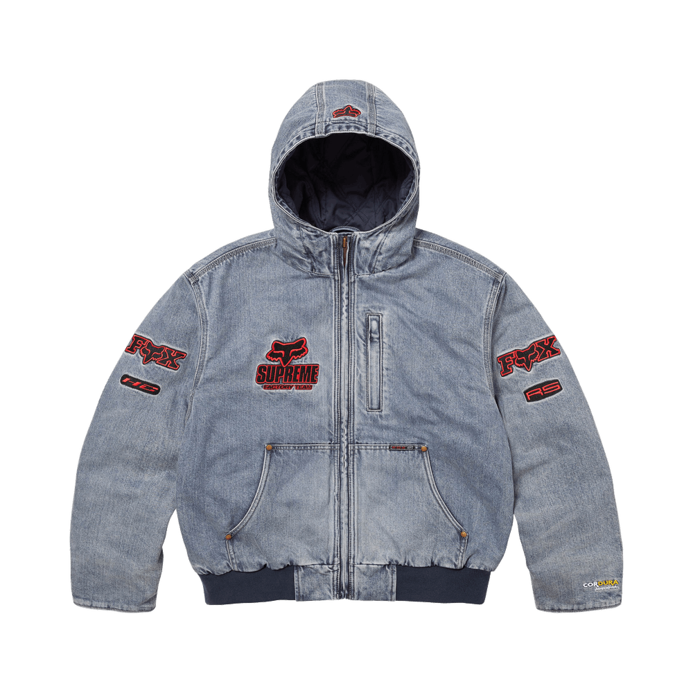 Buy Supreme x Fox Racing Hooded Work Jacket 'Denim' - FW25J59
