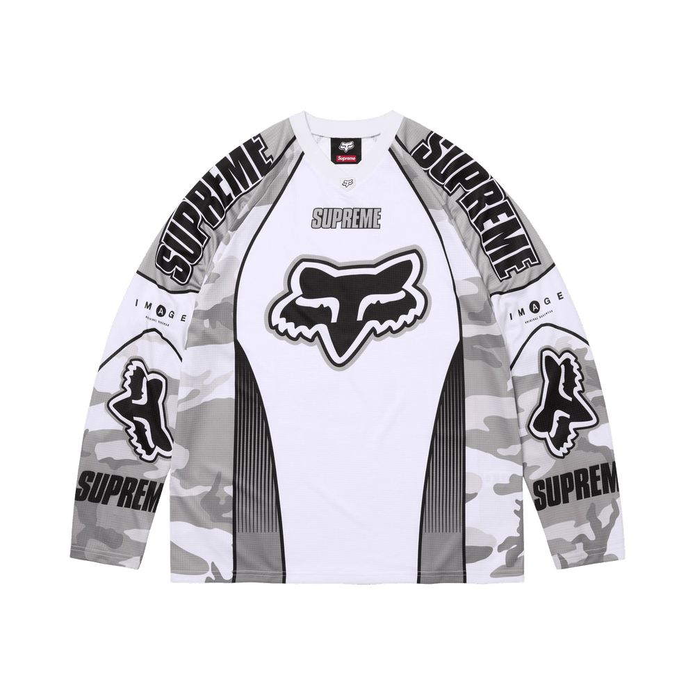 Buy Supreme x Fox Racing DMX Jersey 'Snow Camo' - FW25KN60 SNOW