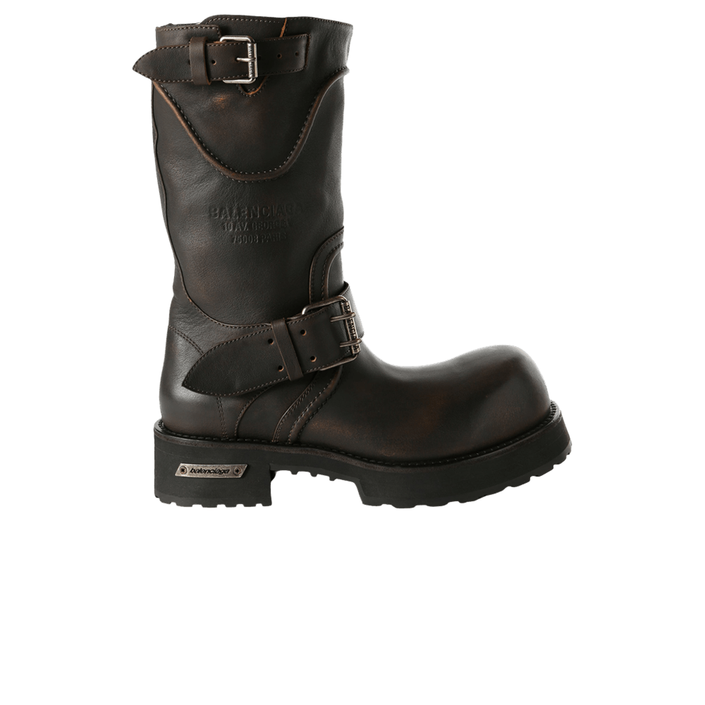 Balenciaga Venom Bootie Brown Silver