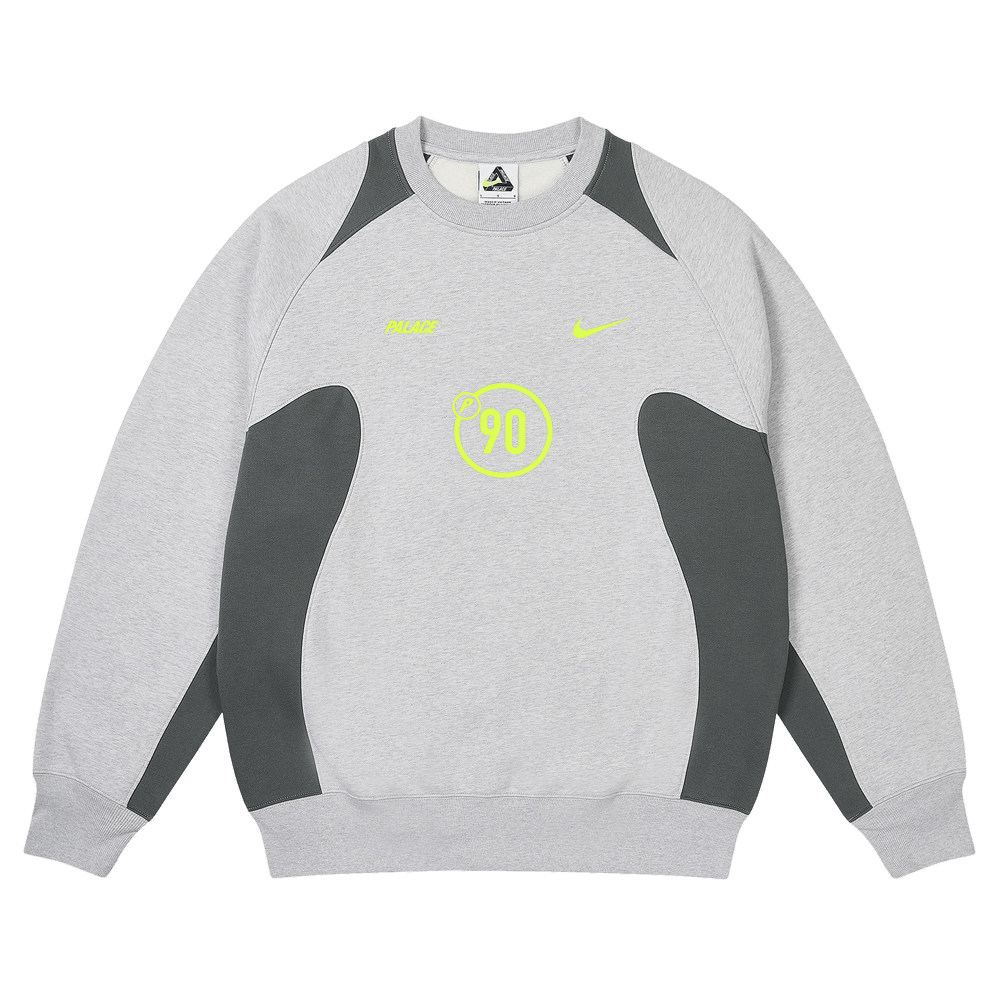 Buy Palace x Nike Total P90 Crew 'Grey Marl' - P29NCS002 | GOAT