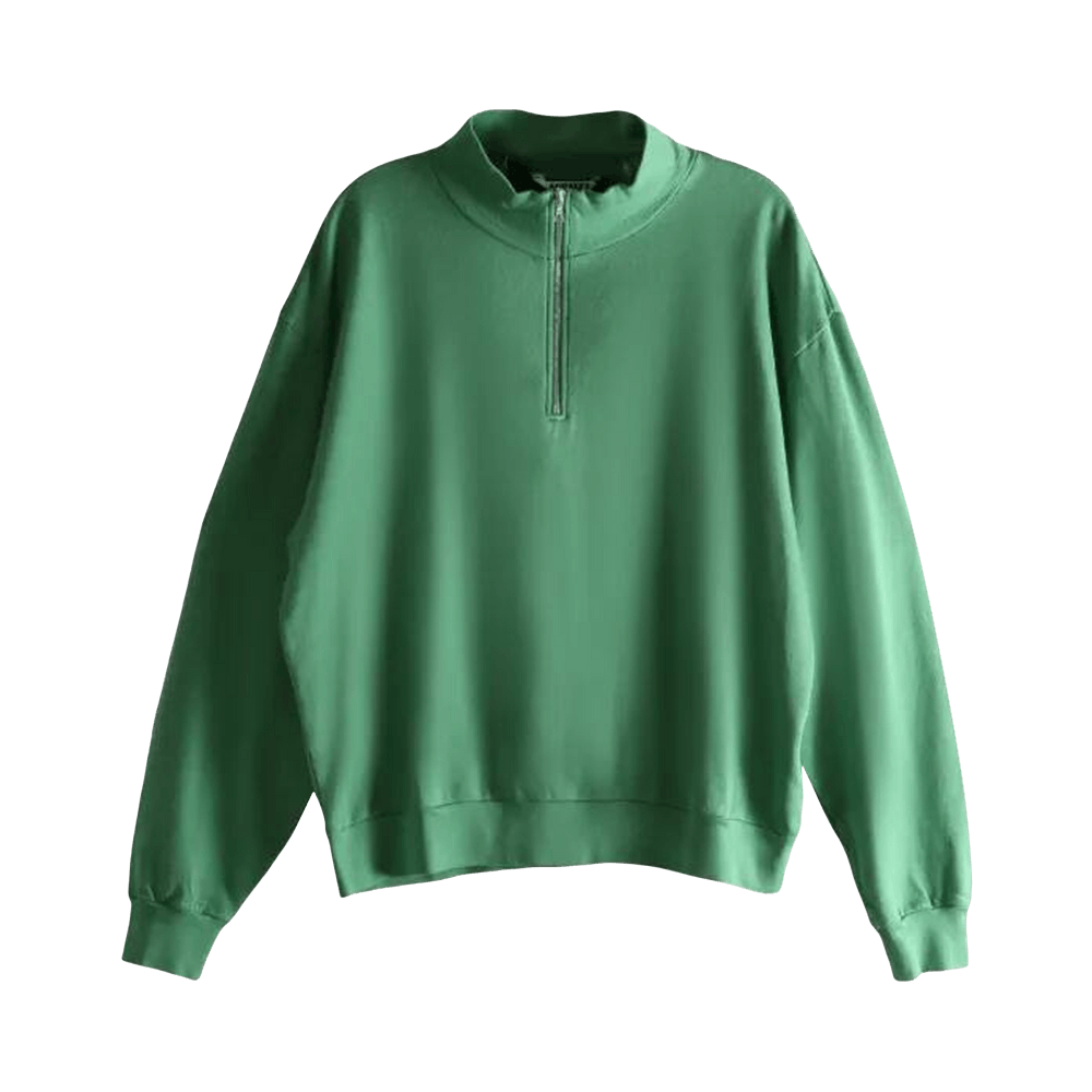 トップス AURALEE SUPER HIGH GAUGE SWEAT HALF ZIP Auralee Women's Super High Gauge Sweat Half Zip Jumper in Dark