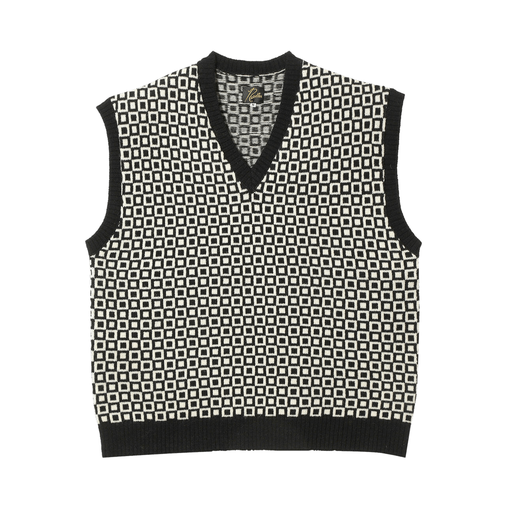 Buy Needles Shetland Knit Vest 'Black' - RW360 BLAC | GOAT