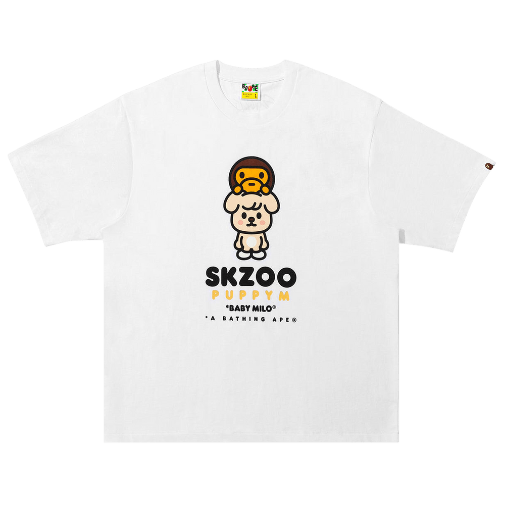 Buy BAPE x Stray Kids PuppyM Baby Milo Tee 'White' - 2L73 110 918