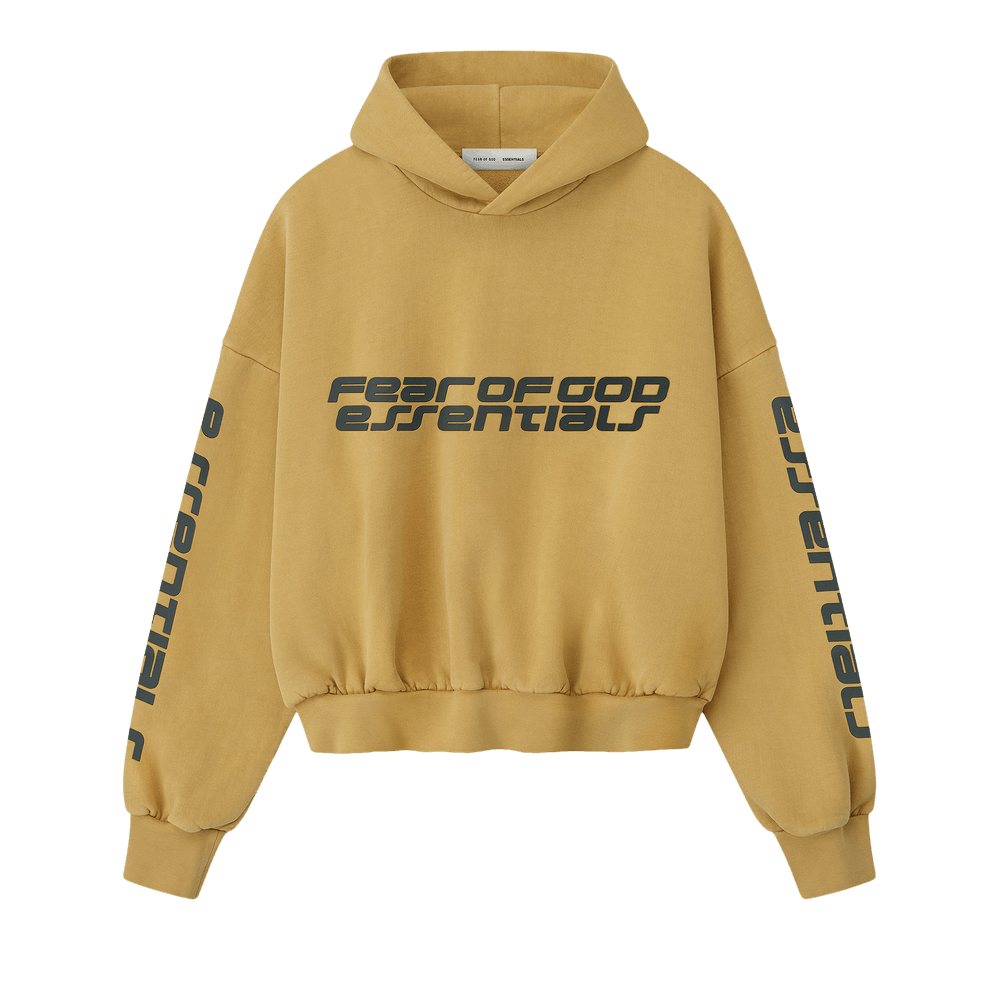 Buy Fear of God Essentials Cropped Relaxed Hoodie 'Canyon
