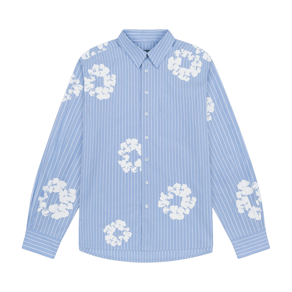 Buy Denim Tears Cotton Wreath Oxford Shirt 'Blue