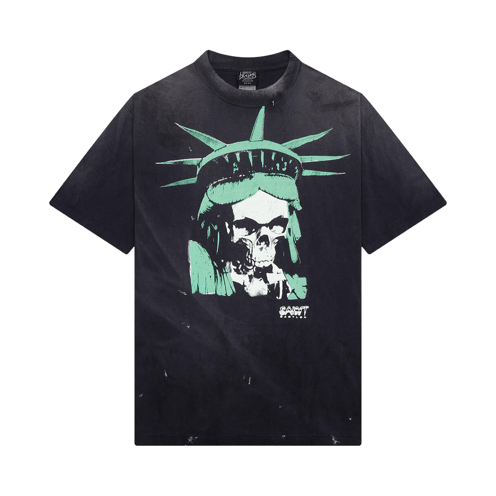 Buy SAINT Mxxxxxx x Babylon Statue Skull Short-Sleeve Tee 'Black