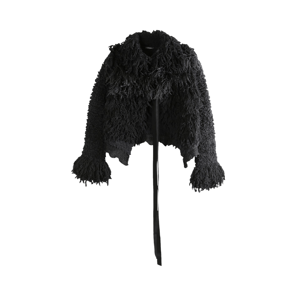 Buy Ann Demeulemeester Ieke Knitted Jacket 'Black' - 2502 W KN60