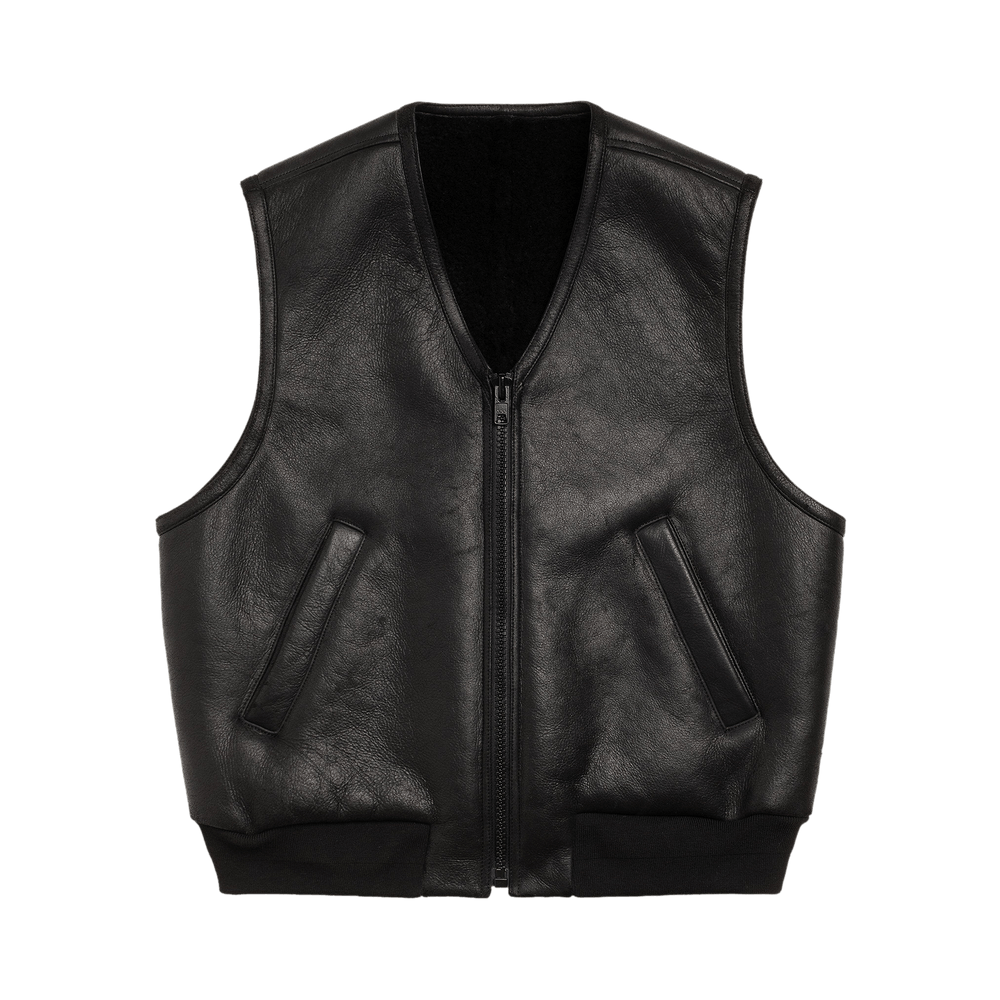 Buy Stussy Shearling Vest 'Black' - 115922 BLAC | GOAT